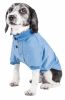 Pet Life Active 'Fur-Flexed' Relax-Stretch Wick-Proof Performance Dog Polo T-Shirt - Blue - Large