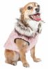 Pet Life Luxe 'Pinkachew' Charming Designer Mink Fur Dog Coat Jacket - Large