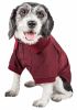 Pet Life Active 'Fur-Flexed' Relax-Stretch Wick-Proof Performance Dog Polo T-Shirt - Burgundy - Large