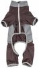 Pet Life Active 'Warm-Pup' Heathered Performance 4-Way Stretch Two-Toned Full Body Warm Up - Brown - X-Small