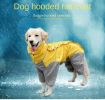 A Raincoat for all small and large dogs; Pet raincoat Medium large dog Golden hair Samo Alaska waterproof four foot raincoat Dog hooded raincoat - Flu