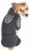 Pet Life Active 'Pawsterity' Heathered Performance 4-Way Stretch Two-Toned Full Bodied Hoodie - Black - Large