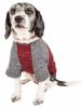 Pet Life Active 'Hybreed' 4-Way Stretch Two-Toned Performance Dog T-Shirt - Maroon - Small