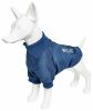 Pet Life Active 'Fur-Flexed' Relax-Stretch Wick-Proof Performance Dog Polo T-Shirt - Navy - X-Small