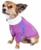 Pet Life Active 'Chewitt Wagassy' 4-Way Stretch Performance Long Sleeve Dog T-Shirt - Purple - X-Large