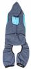 Pet Life Active 'Fur-Breeze' Heathered Performance 4-Way Stretch Two-Toned Full Bodied Hoodie - Blue - Medium