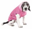 Pet Life Active 'Pull-Rover' Premium 4-Way Stretch Two-Toned Performance Sleeveless Dog T-Shirt Tank Top Hoodie - Pink - X-Large