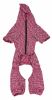 Pet Life Active 'Downward Dog' Heathered Performance 4-Way Stretch Two-Toned Full Body Warm Up Hoodie - Red - X-Small