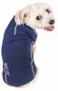 Pet Life Active 'Racerbark' 4-Way Stretch Performance Active Dog Tank Top T-Shirt - Navy - Small