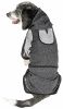 Pet Life Active 'Fur-Breeze' Heathered Performance 4-Way Stretch Two-Toned Full Bodied Hoodie - Black - X-Small