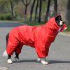 A Raincoat for all small and large dogs; Pet raincoat Medium large dog Golden hair Samo Alaska waterproof four foot raincoat Dog hooded raincoat - Lem