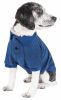 Pet Life Active 'Fur-Flexed' Relax-Stretch Wick-Proof Performance Dog Polo T-Shirt - Navy - Small