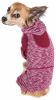 Pet Life Active 'Downward Dog' Heathered Performance 4-Way Stretch Two-Toned Full Body Warm Up Hoodie - Red - X-Large