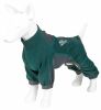 Dog Helios 'Rufflex' Mediumweight 4-Way-Stretch Breathable Full Bodied Performance Dog Warmup Track Suit - Green - Small