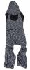 Pet Life Active 'Downward Dog' Heathered Performance 4-Way Stretch Two-Toned Full Body Warm Up Hoodie - Black - Medium