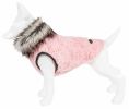 Pet Life Luxe 'Pinkachew' Charming Designer Mink Fur Dog Coat Jacket - X-Small