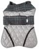 Touchdog 2-In-1 Windowpane Plaided Dog Jacket With Matching Reversible Dog Mat - Medium