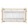 Wood Freestanding Pet Gate;  38"-71" Length Adjustable Dog Gate;  Safety Fence for Stairs Doorways;  Natural - Natural