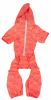 Pet Life Active 'Downward Dog' Heathered Performance 4-Way Stretch Two-Toned Full Body Warm Up Hoodie - Orange - Small