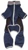 Pet Life Active 'Warm-Pup' Heathered Performance 4-Way Stretch Two-Toned Full Body Warm Up - Navy - X-Small