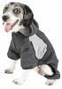 Pet Life Active 'Fur-Breeze' Heathered Performance 4-Way Stretch Two-Toned Full Bodied Hoodie - Black - Small