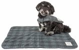 Touchdog 2-In-1 Windowpane Plaided Dog Jacket With Matching Reversible Dog Mat - Large