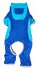 Pet Life Active 'Warm-Pup' Heathered Performance 4-Way Stretch Two-Toned Full Body Warm Up - Blue - Large