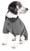 Pet Life Active 'Fur-Flexed' Relax-Stretch Wick-Proof Performance Dog Polo T-Shirt - Grey - Medium