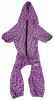 Pet Life Active 'Downward Dog' Heathered Performance 4-Way Stretch Two-Toned Full Body Warm Up Hoodie - Purple - Small