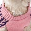 Harmonious Dual Color Weaved Heavy Cable Knitted Fashion Designer Dog Sweater - Medium