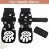 Chrismas Anti-Slip Dog Socks; Waterproof Paw Protectors with Reflective Straps Traction Control for Indoor & Outdoor Wear; 4pcs - Black dog claw - S (