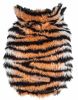 Pet Life Luxe 'Tigerbone' Glamourous Tiger Patterned Mink Fur Dog Coat Jacket - Medium