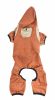 Pet Life Active 'Fur-Breeze' Heathered Performance 4-Way Stretch Two-Toned Full Bodied Hoodie - Orange - X-Large