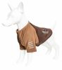 Pet Life Active 'Hybreed' 4-Way Stretch Two-Toned Performance Dog T-Shirt - Brown - X-Small