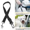 2Pcs Pet Dog Seat Belt Leash Adjustable Pet Dog Cat Safety Leads Harness - black