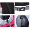 Portable Travel Backpack Outdoor Pet Dog Carrier Bag Mesh - Black - Pet Supplies