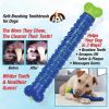 Dog Toothbrush Durable Dog Chew Toy Stick Soft Rubber Tooth Cleaning Point Massage Toothpaste Pet Toothbrush Molar Pet Supplies - Blue