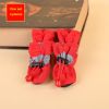 Pet Dog shoes Waterproof chihuahua Anti-slip boots zapatos para perro puppy cat socks botas sapato para cachorro chaussure chien - Red - 4