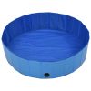 Pet Dog Bath Foldable Dog Swimming Pool PVC - Blue - 47.2"x11.8"