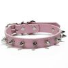 Anti-Bit Pet Necklace; Durable Dog Rivet Collar For Puppy; Pet Supplies - Pink - M