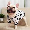 Autumn/Winter warm dog coat Small; medium dog; Flannel warm dog clothing pet supplies; dog clothing - Black and white cow bottle (Fadou type) - M