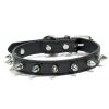 Anti-Bit Pet Necklace; Durable Dog Rivet Collar For Puppy; Pet Supplies - Black - S