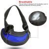 Pet Carrier for Dogs Cats Hand Free Sling Adjustable Padded Strap Tote Bag Breathable Shoulder Bag Carrying Small Dog Cat - Blue - L