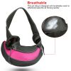 Pet Carrier for Dogs Cats Hand Free Sling Adjustable Padded Strap Tote Bag Breathable Shoulder Bag Carrying Small Dog Cat - Pink - L