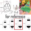 4 Pcs Cute Puppy Cat Socks Knitted Pet Socks Dog Paw Protection Poodle Teddy Socks, Black Suit - Default