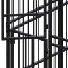 Outdoor Dog Kennel with Roof Steel 59.5 ftÂ¬â‰¤ - Black