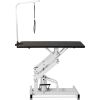 Hydraulic Dog Pet Grooming Table Heavy Duty Big Size Z-Lift Pet Grooming Table - Black White