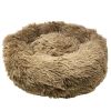 Pet Life 'Nestler' High-Grade Plush and Soft Rounded Dog Bed - Khaki - Medium