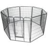 40" Dog Pet Playpen Heavy Duty Metal Exercise Fence Hammigrid 8 Panel Silver - As pic