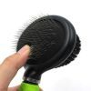 Pet Life Flex Series 2-in-1 Dual-Sided Slicker and Bristle Grooming Pet Brush - Green